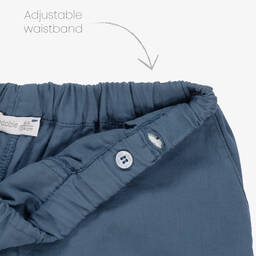 Wedoble-Boys Blue Organic Cotton Shorts | Childrensalon Outlet