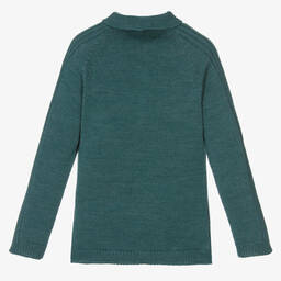 Wedoble-Boys Green Wool Knit Jumper | Childrensalon Outlet