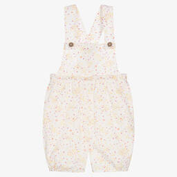 Wedoble-Girls Floral Print Cotton Dungaree Shorts | Childrensalon Outlet