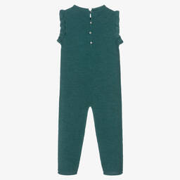 Wedoble-Girls Green Wool Jumpsuit | Childrensalon Outlet