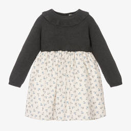 Wedoble-Girls Grey & Ivory Dress | Childrensalon Outlet