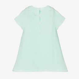 Wedoble-Green Cotton Knit Baby Dress | Childrensalon Outlet
