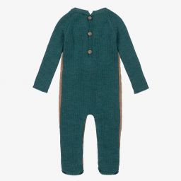 Wedoble-Green Reindeer Wool Babygrow | Childrensalon Outlet