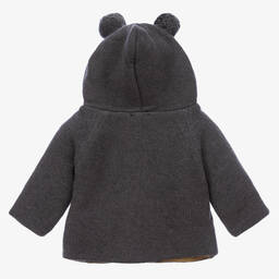 Wedoble-Grey Wool & Cashmere Zip-Up Top | Childrensalon Outlet