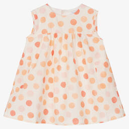 Wedoble-Ivory & Pink Cotton Dress | Childrensalon Outlet
