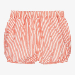 Wedoble-Red Striped Cotton Baby Shorts | Childrensalon Outlet