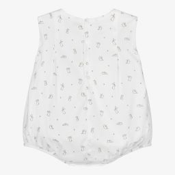 Wedoble-White Cotton Baby Shortie | Childrensalon Outlet