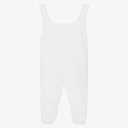 Wedoble-White Cotton Knit Babysuit | Childrensalon Outlet