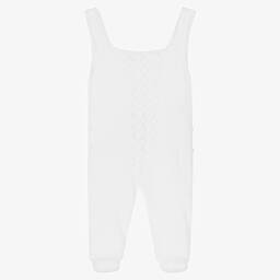 Wedoble-White Cotton Knit Babysuit | Childrensalon Outlet