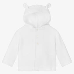 Wedoble-White Wool Knit Cardigan | Childrensalon Outlet