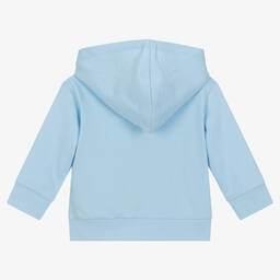 Week-end à la mer-Baby Boys Blue Cotton Zip-Up Hoodie | Childrensalon Outlet