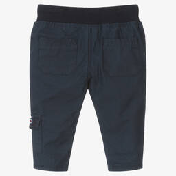 Week-end à la mer-Baby Boys Navy Blue Trousers | Childrensalon Outlet