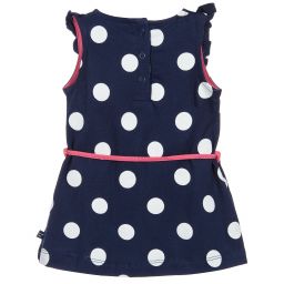 Week-end à la mer-Baby Girls Dotty Cotton Dress | Childrensalon Outlet