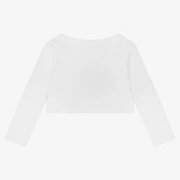 Week-end à la mer-Baby Girls White Cotton Bolero | Childrensalon Outlet