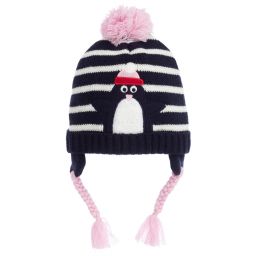 Week-end à la mer-Blue Penguin Pom-Pom Hat  | Childrensalon Outlet