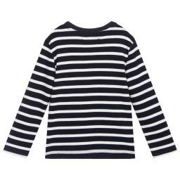 Week-end à la mer-Blue Stripe Teddy Bear Top | Childrensalon Outlet