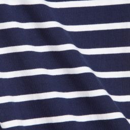 Week-end à la mer-Blue Striped Cotton T-Shirt | Childrensalon Outlet