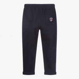Week-end à la mer-Boys Blue Cotton Joggers | Childrensalon Outlet