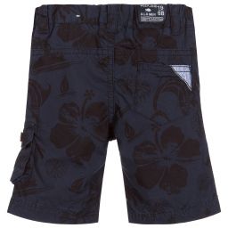 Week-end à la mer-Boys Blue Cotton Shorts | Childrensalon Outlet