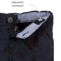 Week-end à la mer-Boys Blue Cotton Shorts | Childrensalon Outlet