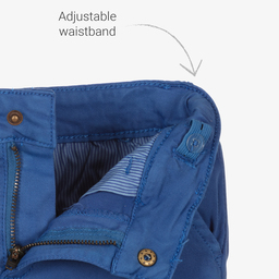 Week-end à la mer-Boys Blue Cotton Shorts | Childrensalon Outlet