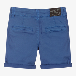 Week-end à la mer-Boys Blue Cotton Shorts | Childrensalon Outlet