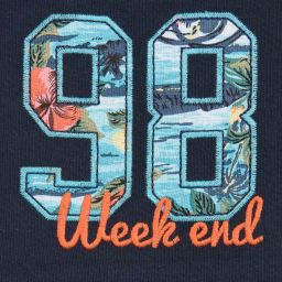 Week-end à la mer-Boys Blue Cotton T-Shirt | Childrensalon Outlet