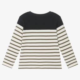 Week-end à la mer-Boys Blue & Ivory Breton Stripe Top | Childrensalon Outlet