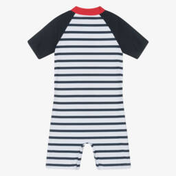 Week-end à la mer-Boys Blue Nautical Stripe Sun Suit (UPF50) | Childrensalon Outlet