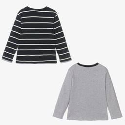 Week-end à la mer-Boys Grey Reversible Top | Childrensalon Outlet