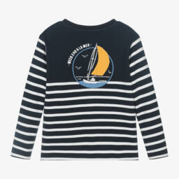 Week-end à la mer-Boys Nautical Striped Cotton Shirt | Childrensalon Outlet