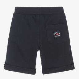 Week-end à la mer-Boys Navy Blue Cotton Jersey Shorts | Childrensalon Outlet