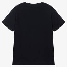 Week-end à la mer-Boys Navy Blue Shark T-Shirt | Childrensalon Outlet