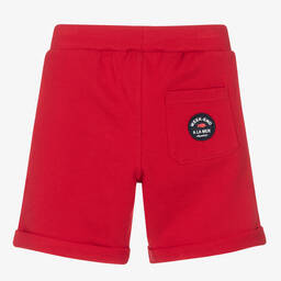 Week-end à la mer-Boys Red Cotton Shorts | Childrensalon Outlet