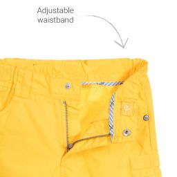 Week-end à la mer-Boys Yellow Cotton Shorts | Childrensalon Outlet