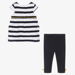 Week-end à la mer-Топ в бретонскую полоску и синие легинсы из хлопка | Childrensalon Outlet