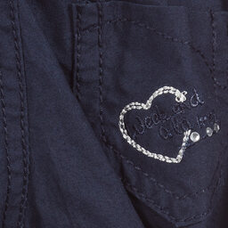 Week-end à la mer-Girls Blue Cotton Trousers | Childrensalon Outlet