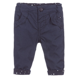 Week-end à la mer-Girls Blue Cotton Trousers | Childrensalon Outlet