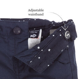 Week-end à la mer-Girls Blue Cotton Trousers | Childrensalon Outlet