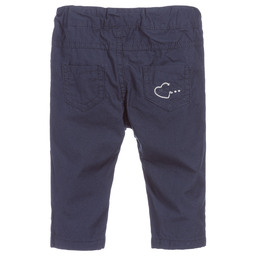 Week-end à la mer-Girls Blue Cotton Trousers | Childrensalon Outlet