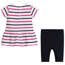 Week-end à la mer-Girls Cotton Leggings Set | Childrensalon Outlet