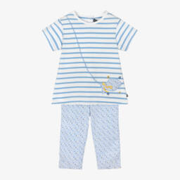 Week-end à la mer-Комплект из хлопковых леггинсов и футболки для девочек | Childrensalon Outlet