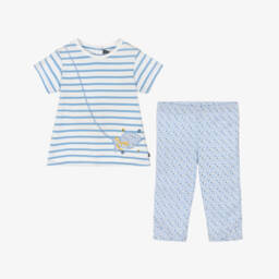 Week-end à la mer-Комплект из хлопковых леггинсов и футболки для девочек | Childrensalon Outlet