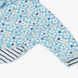 Week-end à la mer-Голубое пончо с капюшоном в цветочек для девочек | Childrensalon Outlet