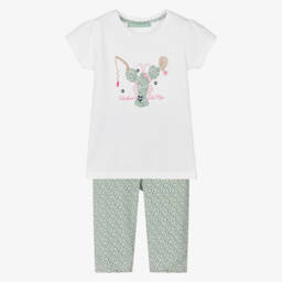 Week-end à la mer-Комплект леггинсов с цветочным узором и лобстерами для девочек | Childrensalon Outlet