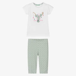 Week-end à la mer-Комплект леггинсов с цветочным узором и лобстерами для девочек | Childrensalon Outlet