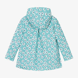 Week-end à la mer-Girls Green Floral Raincoat | Childrensalon Outlet