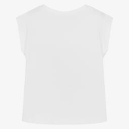 Week-end à la mer-Girls Ivory Cotton Popover Tee | Childrensalon Outlet