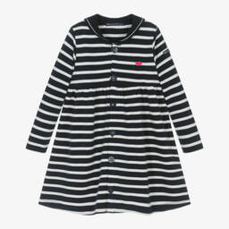 Week-end à la mer-Girls Navy Breton Stripe Sailor Dress | Childrensalon Outlet