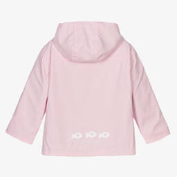 Week-end à la mer-Girls Pink Hooded Raincoat | Childrensalon Outlet